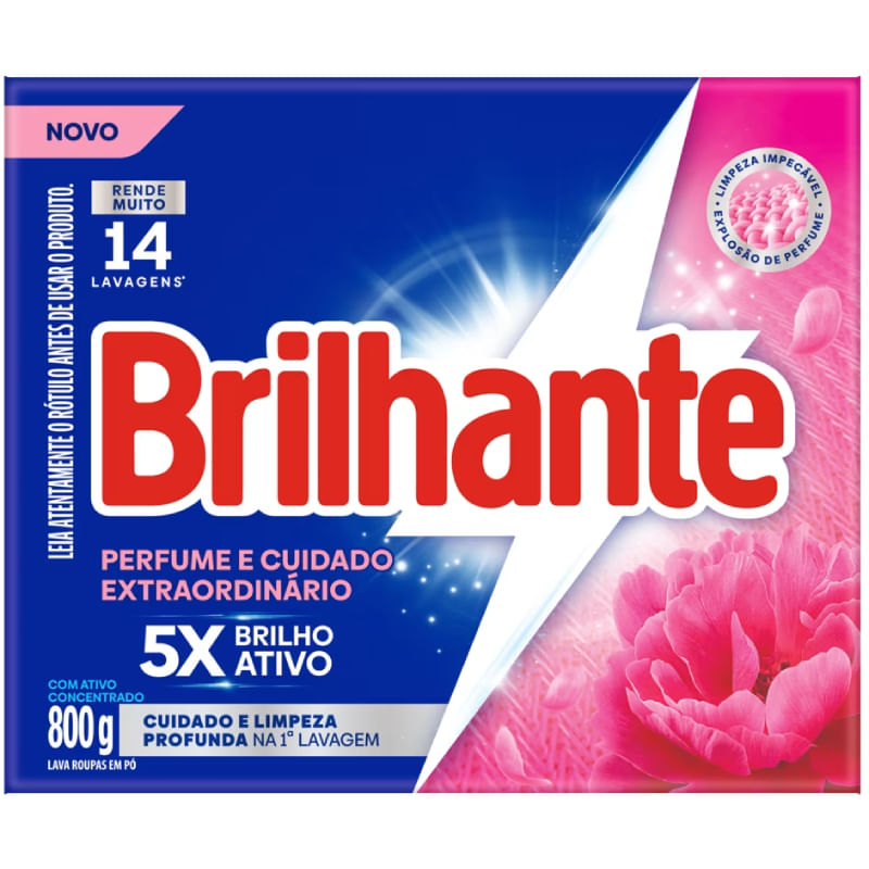 Sabão em Pó Brilhante Perfume e Cuidado Extraordinário 1,6kg